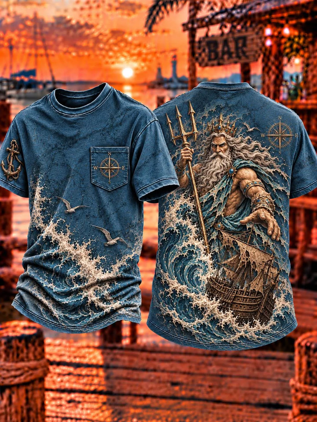 🔱 Poseidon God of the Sea T-Shirt