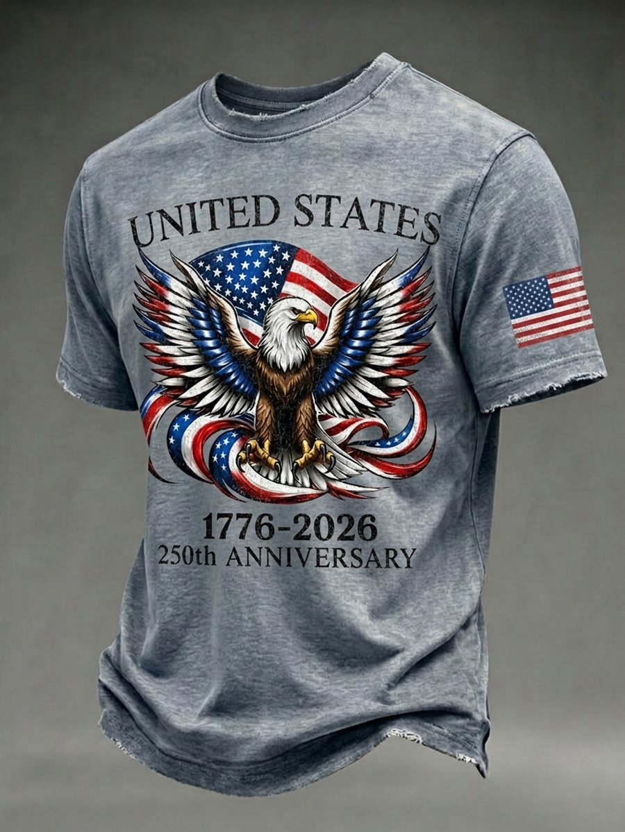 Men's USA 250th Anniversary Short-Sleeve Crew Neck T-Shirt