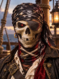 Men's Retro Fun Pirate Skull Print Face Mask