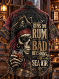 🥃 "Runs on Rum" Dark Vintage Pirate Outlaw Shirt