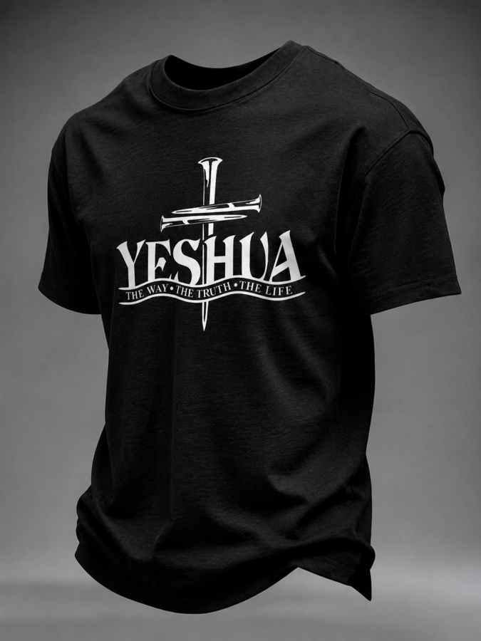 Men'S Faith Printed Short Sleeved T-Shirt
