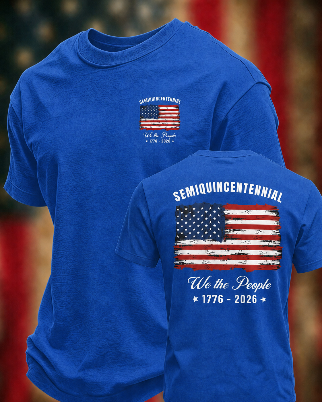 Men'S Casual 250Th Anniversary Commemorative Printed T-Shirt For The Founding Of The United States