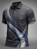 Men's Casual "Faith" Print Polo Shirt