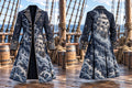 🌊 Men's Ghost Ship & Ocean Waves Pirate Coat