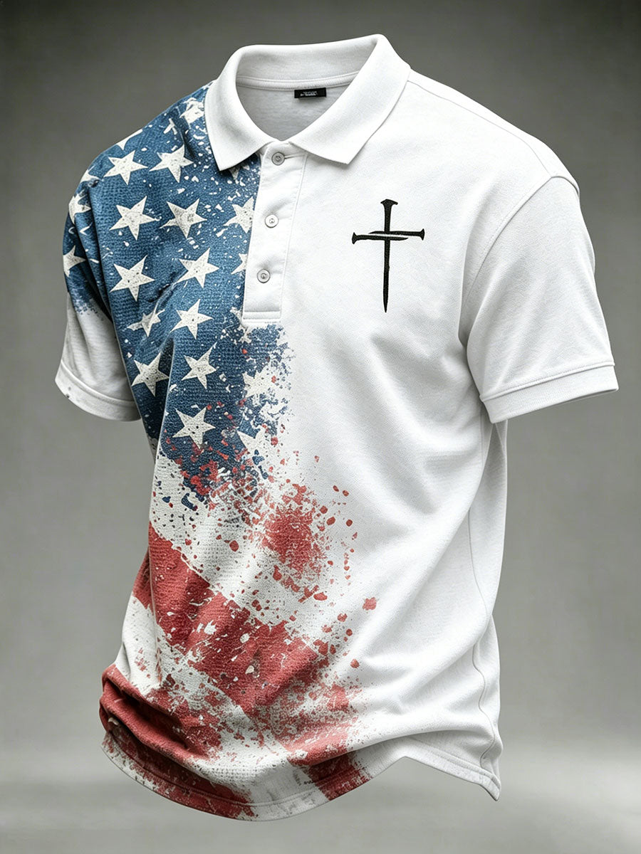 Men's American cross Polo Shirt