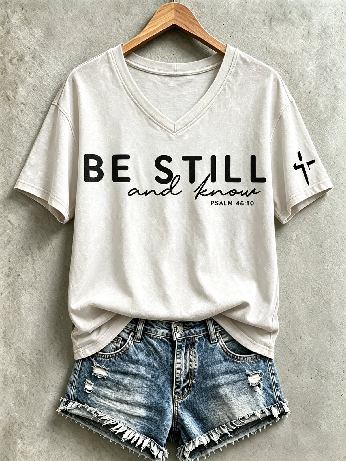 Women's Be Still And Know Print Top