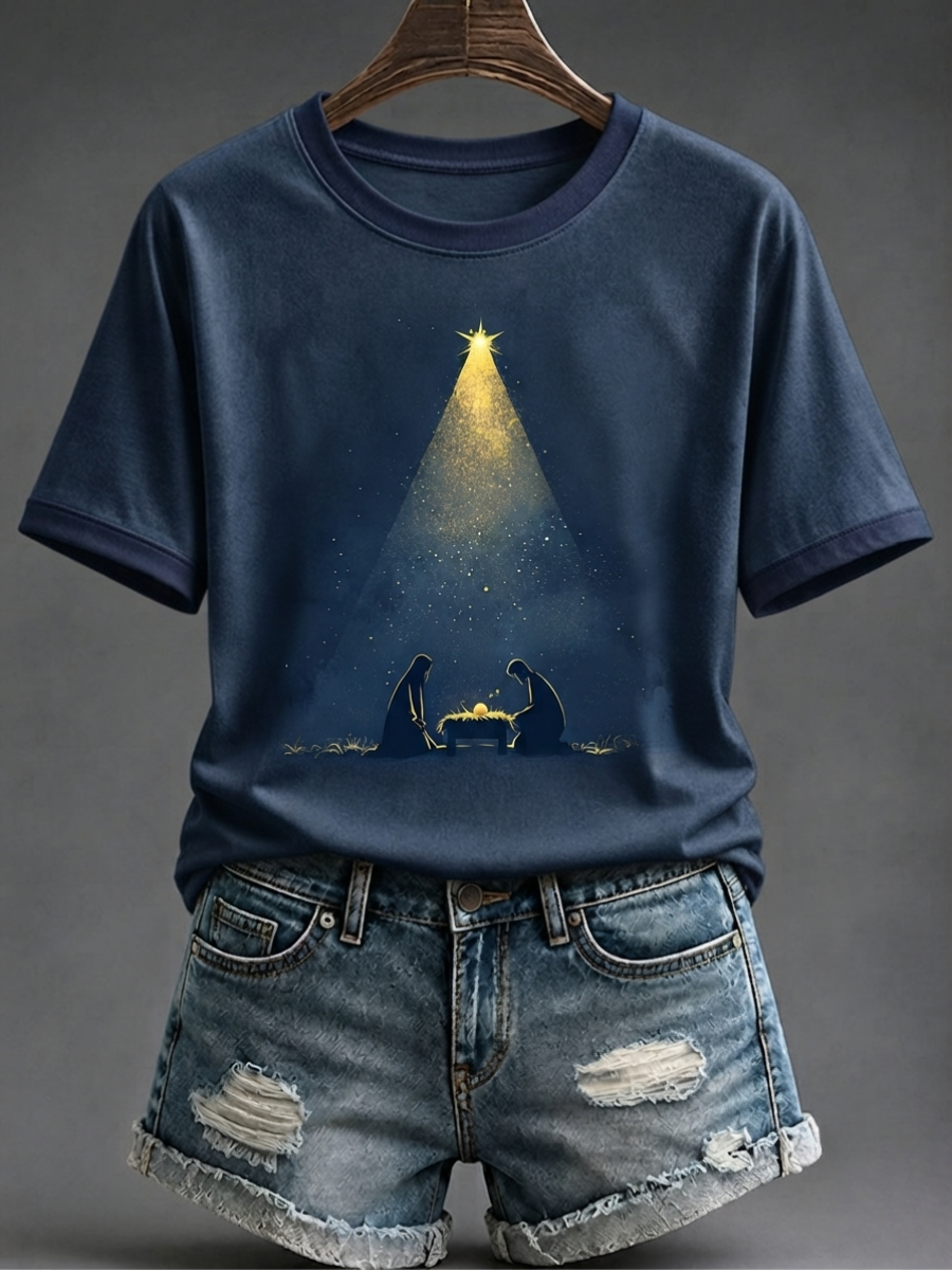 Women's Faith Art Printed Casual T-Shirt