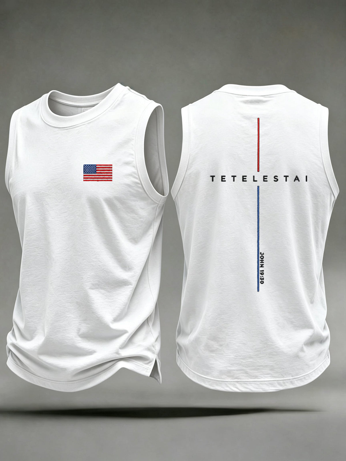 Men's Faith American Flag Printed Casual Tank Top