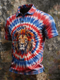 I Will Fear No Evil Lion Cross Swirl Men'S All Over Print Polo T-Shirt