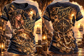 Pirate Woman Treasure Hunt Nautical Graphic T-Shirt