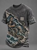 ⚓ 🌊"Kraken’s Wrath" Old Sea Dog & Tentacle Tee