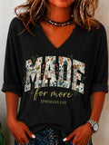 Women's Made For More Printed Waffle T-shirts
