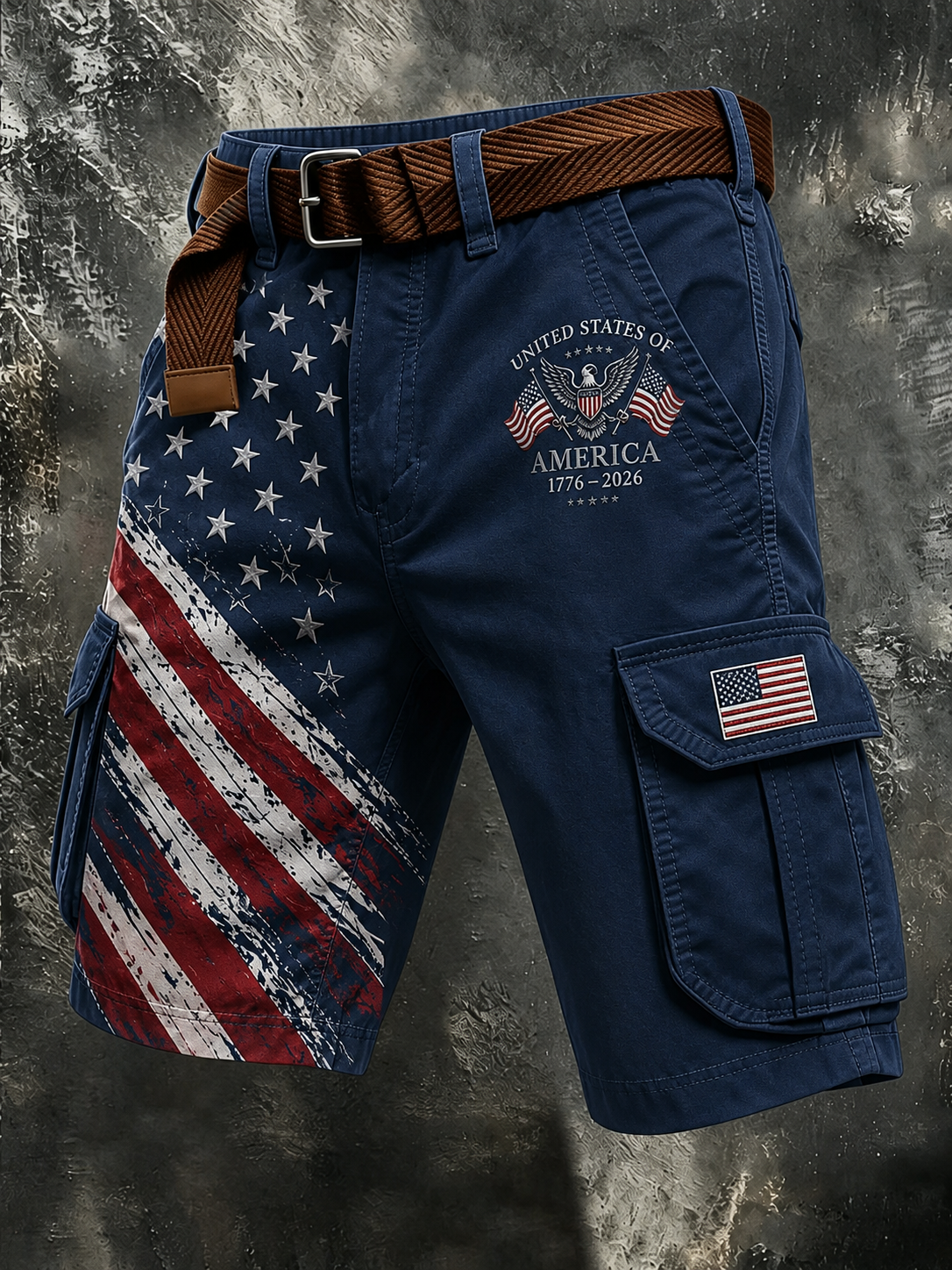 Men's Independence Day Flag Casual Work Pants