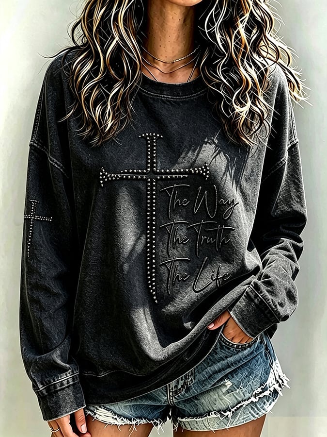 Women's   Faith  Print Top