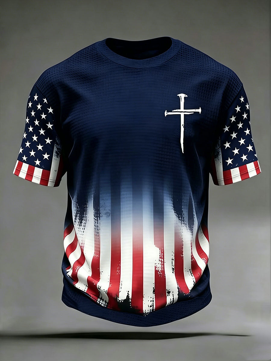Men's American cross Waffle T-Shirt