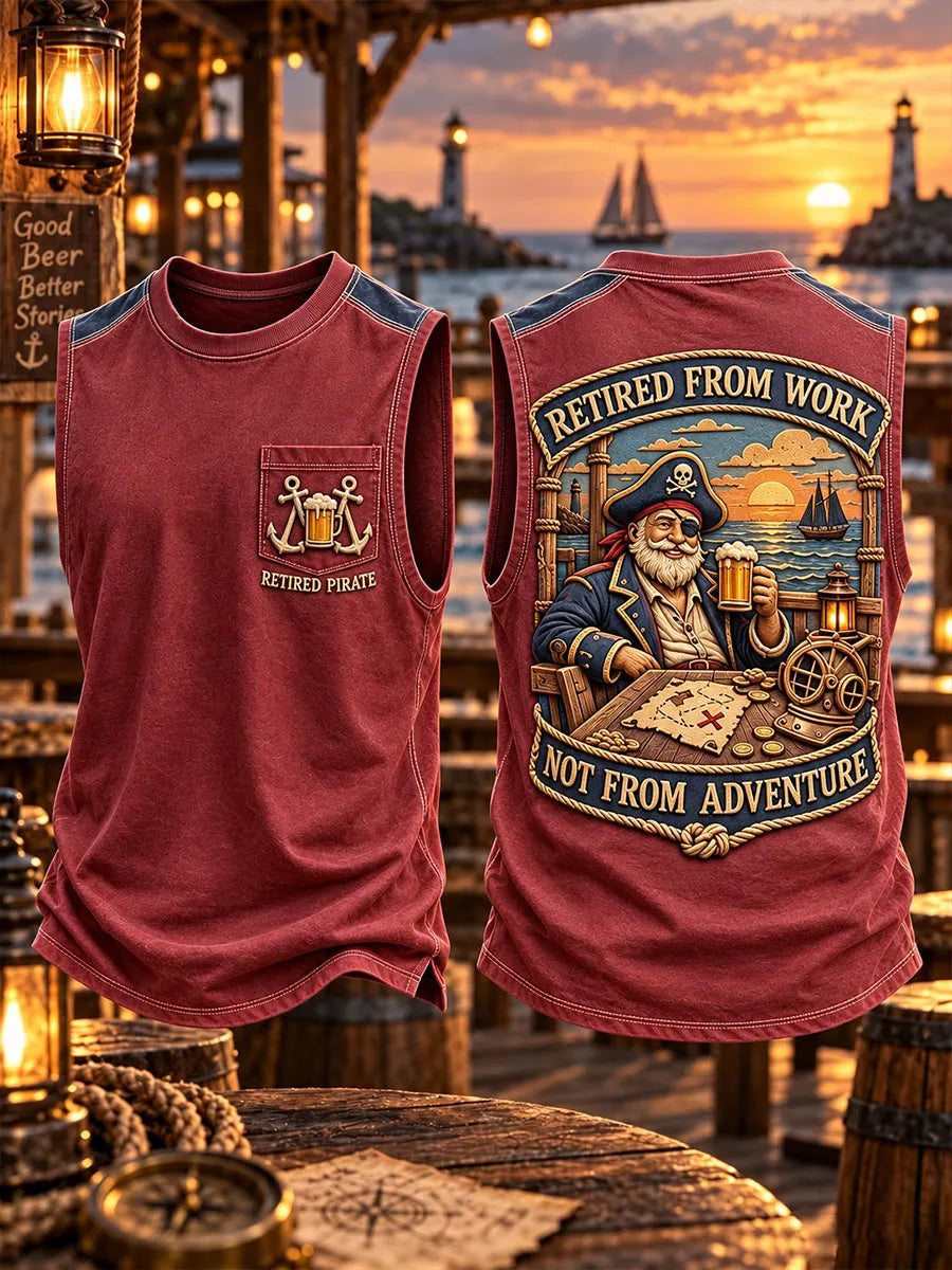 Men’s Retired Pirate Adventure Sleeveless Tank Top