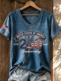 Women'S 250Th Anniversary Printed Casual T-Shirt