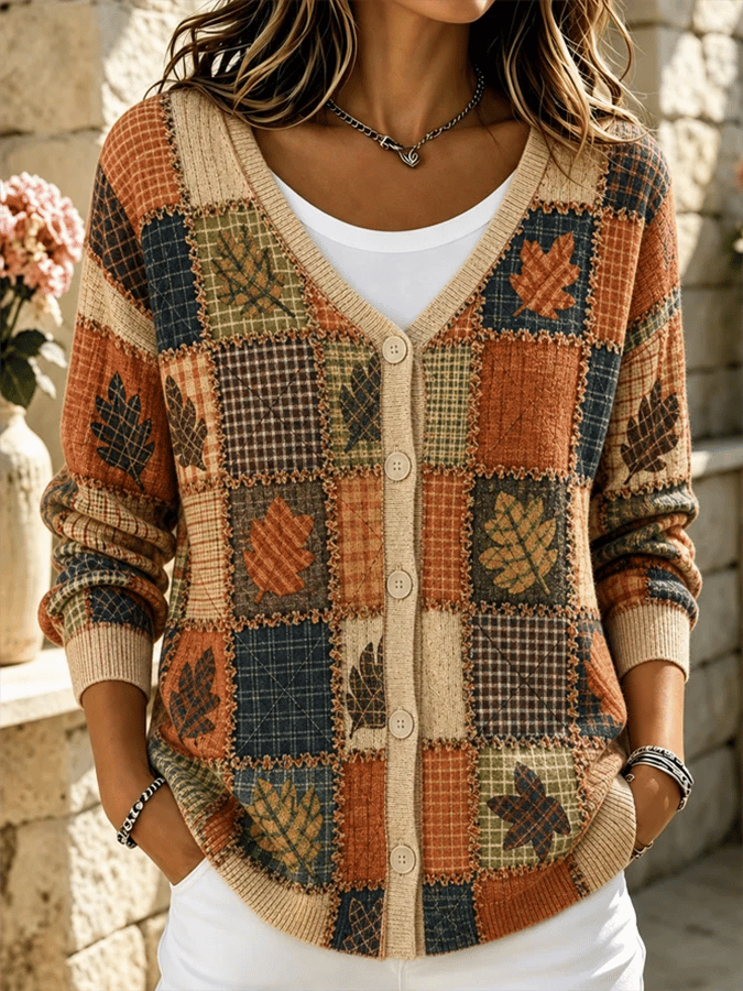 Women'S Casual Printed Cardigan