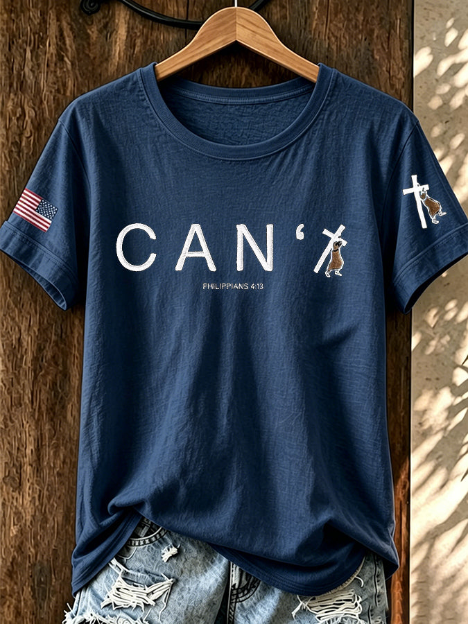 Women'S Faith Print Casual Top