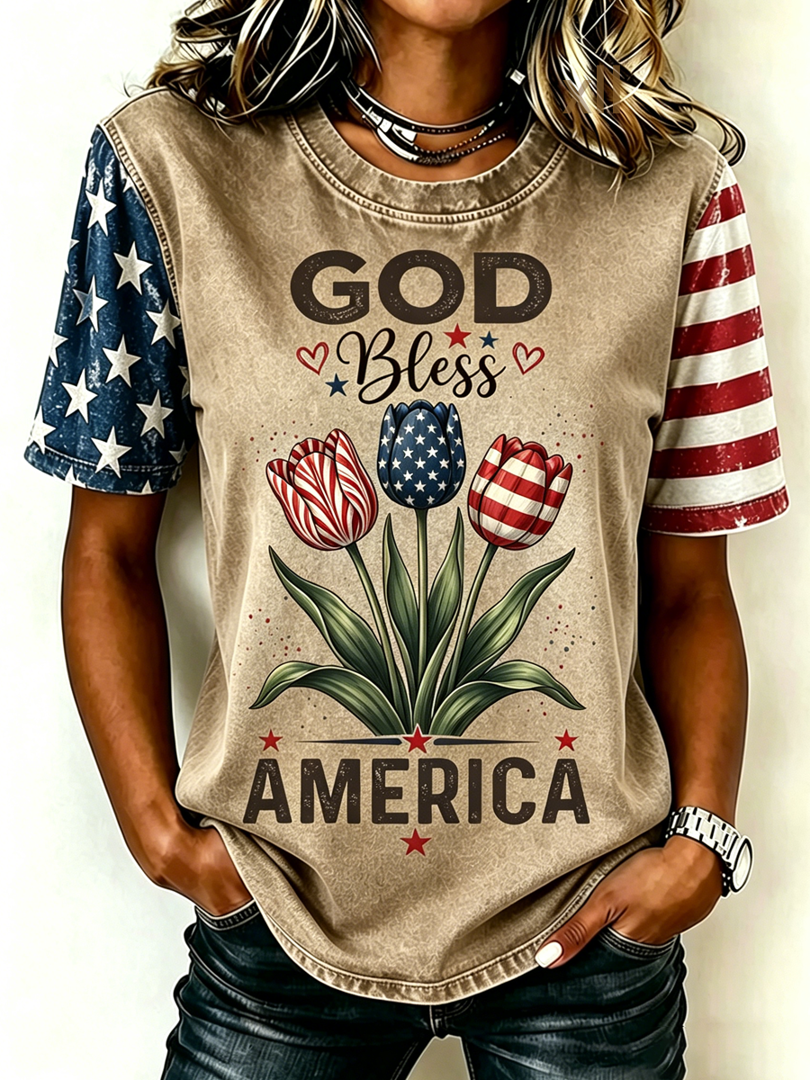 American Women's 250th Anniversary Faith Printed Top