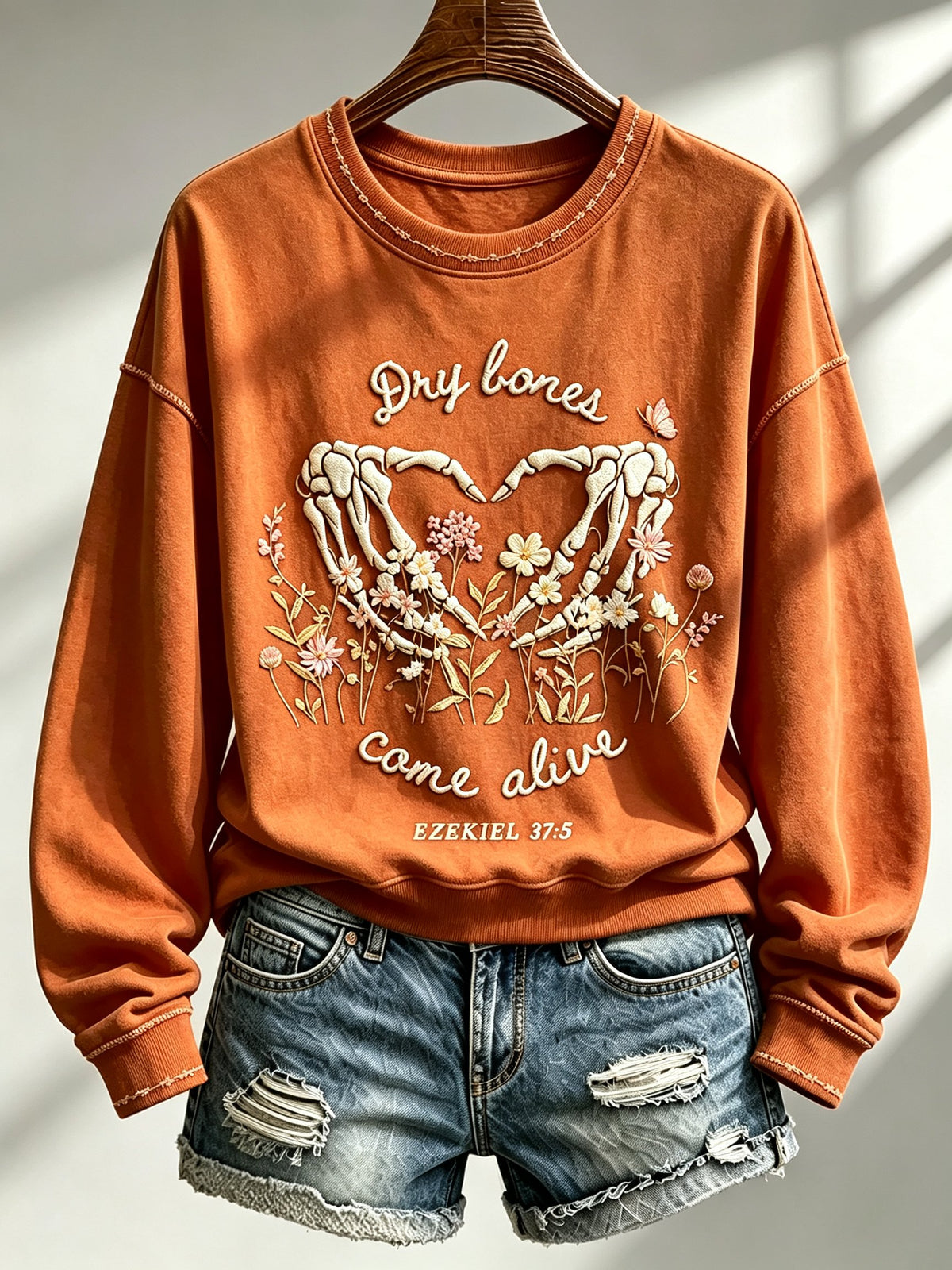 Women's Casual Printed Long-Sleeve Sweatshirt