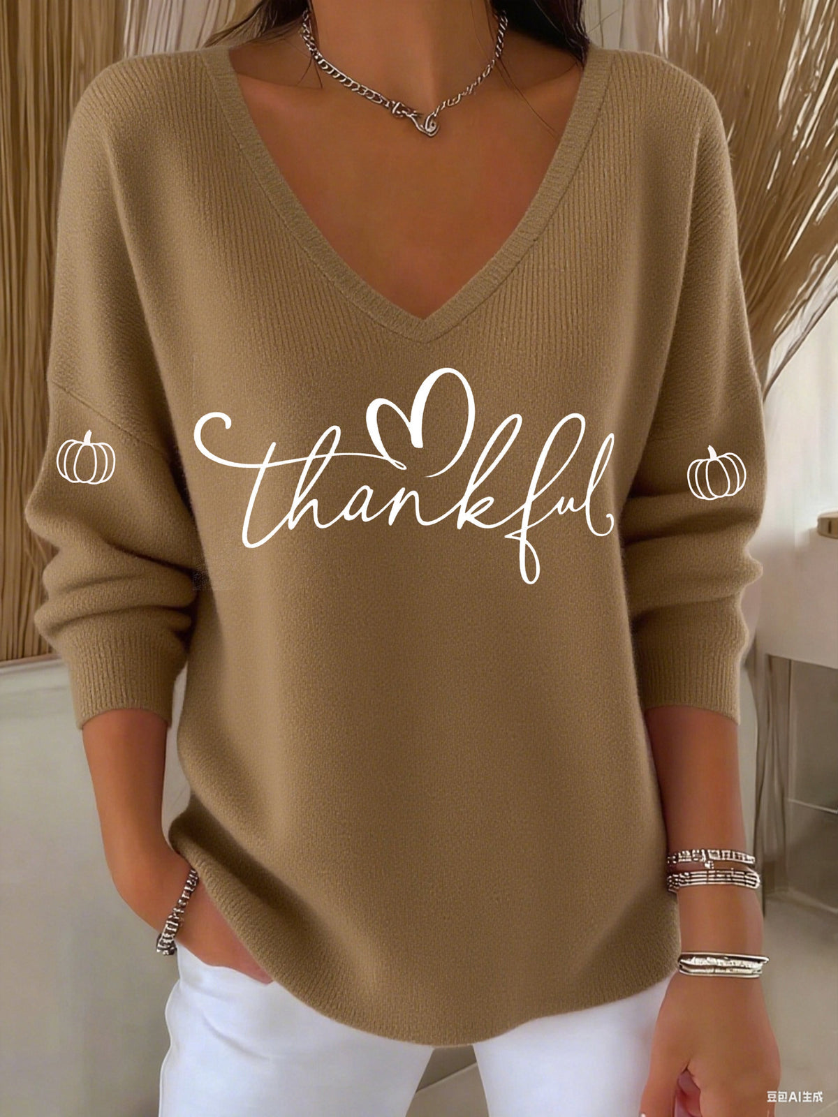 Women's Fall Thanksgiving Pumpkin Top